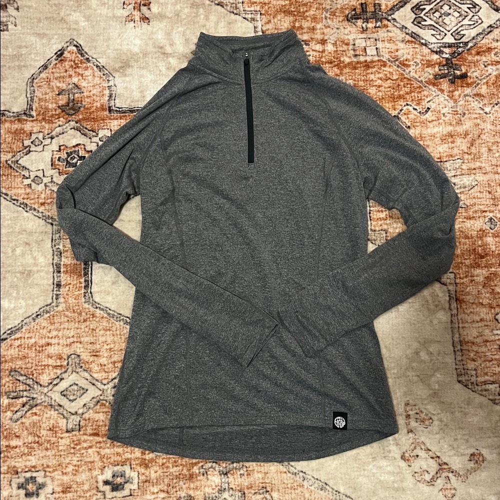 REI Gray Quarter-Zip Pullover